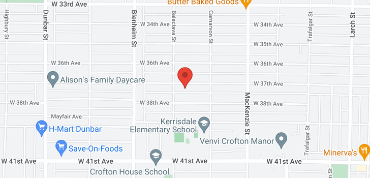 map of 3142 W 37TH AVENUE
